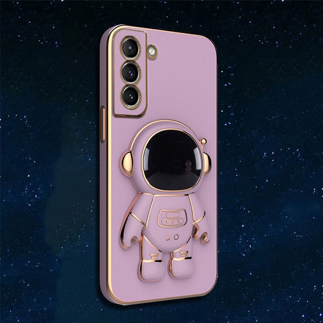 Astronaut Fold Stand Phone Case For Samsung Galaxy A03 Core A20 A30 A50 A30s A50s A71 4G A51 4G A73 5G Note 20 Note 20 Ultra Soft Cover