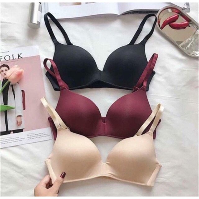 Áo lót su trơn không gọng mút mỏng xuất Nhật
