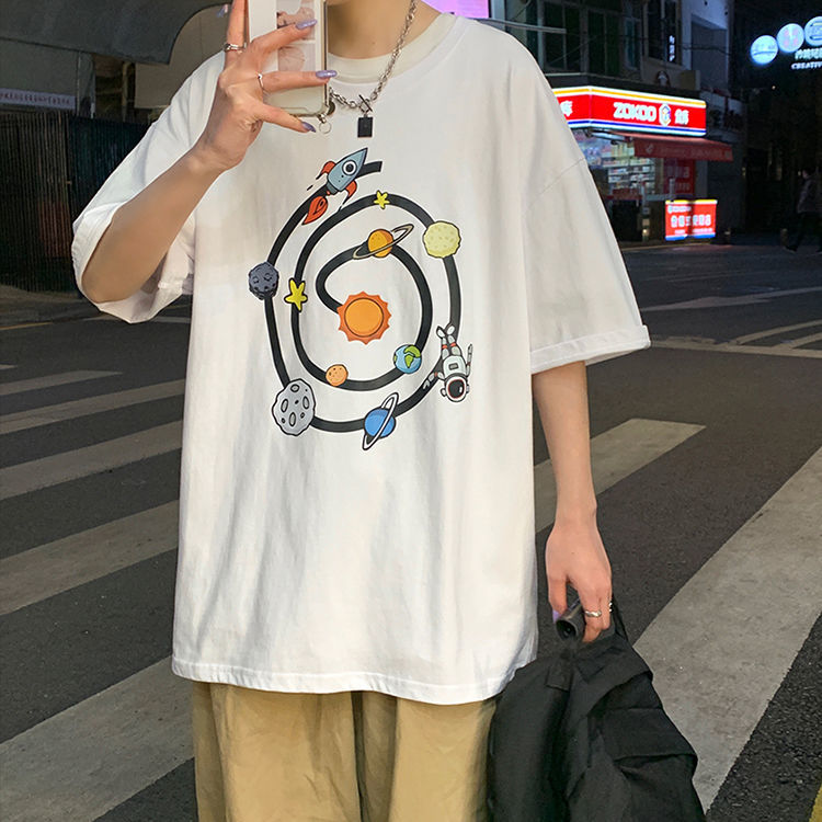 NRVP Áo thun tay ngắn cổ tròn mẫu 2021 thời trang cho nữ