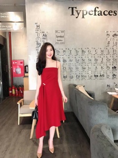 Đầm hai dây sang chảnh