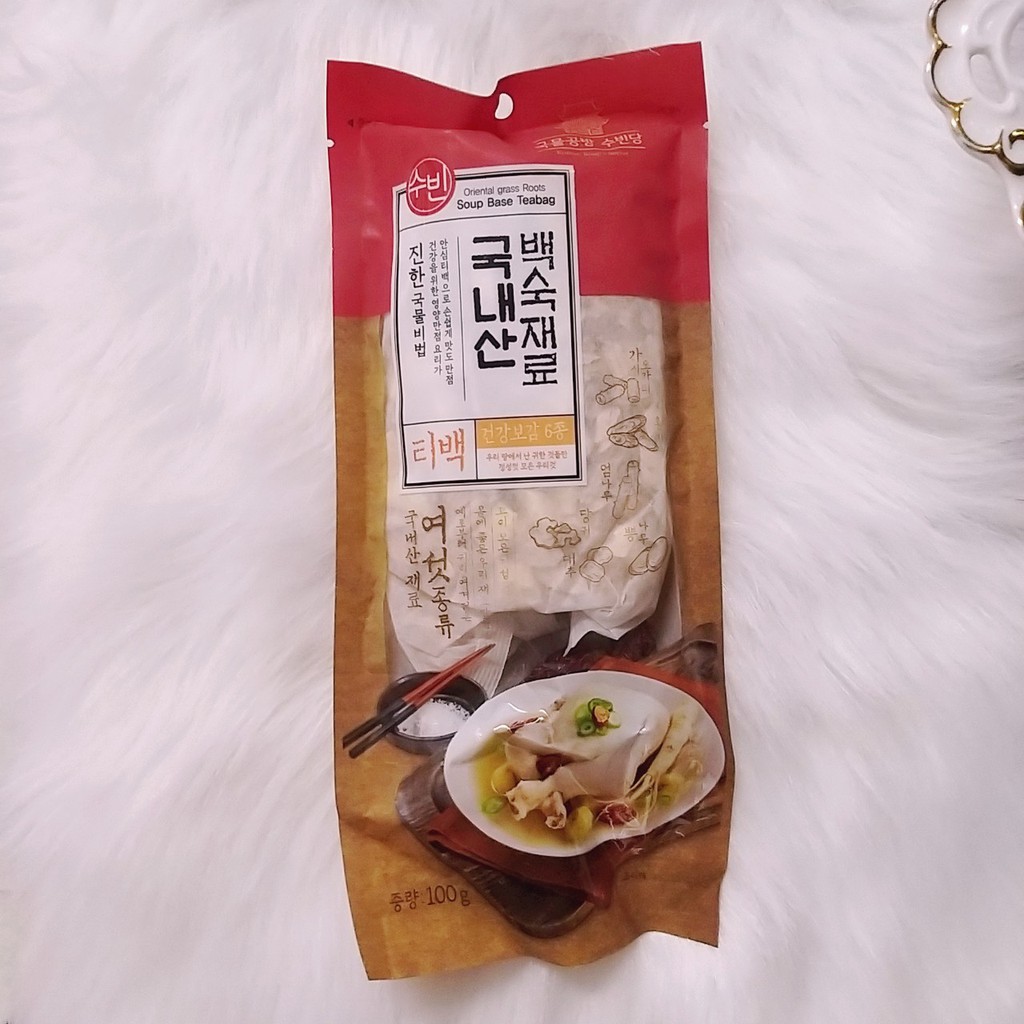 Nguyên liệu hầm gà Soobin Hàn Quốc 100g có túi lọc