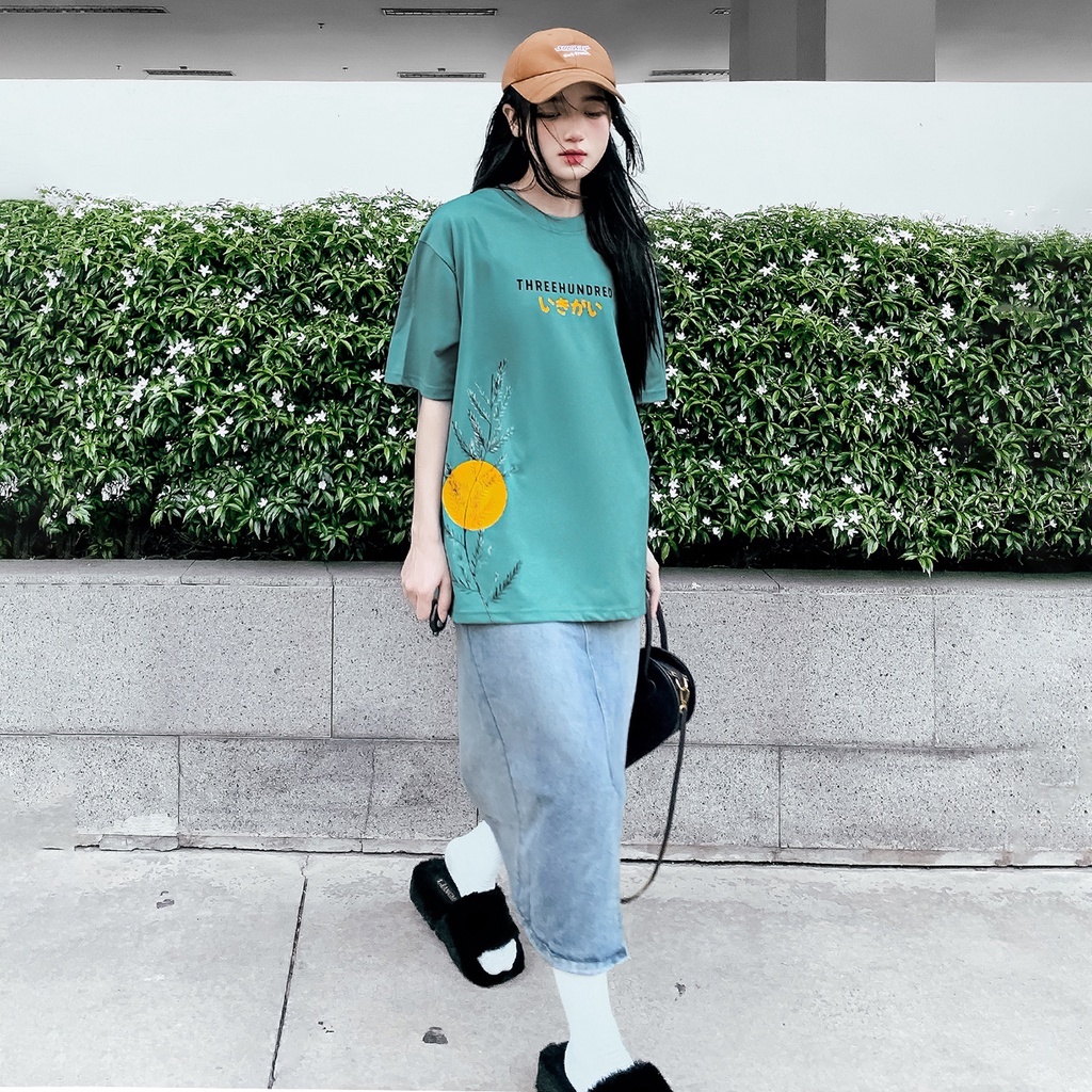 Áo Thun Con Hổ Họa Tiết Nhật Bản Xanh Lam Hình In Sắc Nét Chất Liệu 100% Cotton Form Rộng Thoải Mái Unisex Nam Nữ