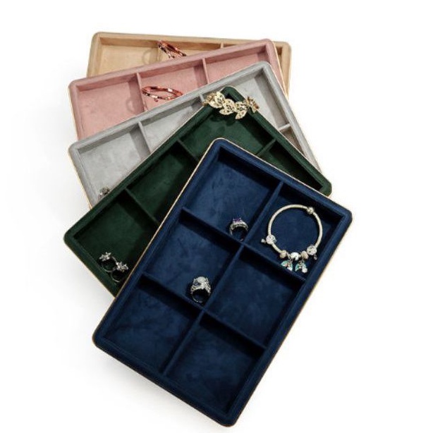 Khay Đựng Trang Sức Viền Bo Mạ Vàng Cao Cấp Hàng Loại 1 Chính Hãng