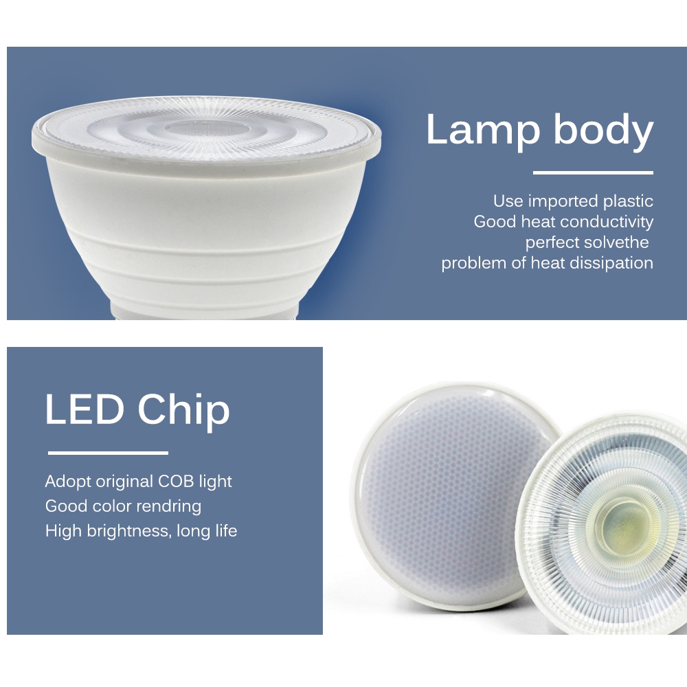 Bóng đèn LED chip COB 6W 220V đui MR16/GU10/E27/E14 tiết kiệm năng lượng dùng tại nhà