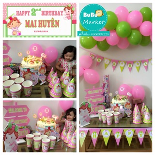 Set trang trí sinh nhật.