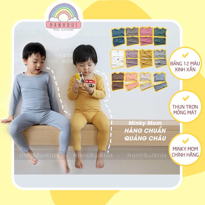 [HÀNG CHÍNH HÃNG] Bộ Minky mom CHÍNH HÃNG cạp cao cho bé hàng chuẩn Quảng Châu