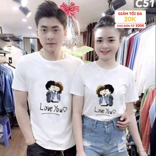 Áo đôi I Love you bao chất đẹp uy tín hàng đẹp