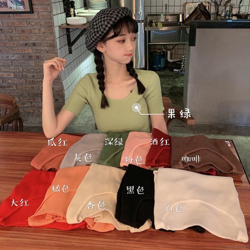 Áo Thun Tay Ngắn Vải Lụa Lạnh In Hình Quả Bơ Dễ Thương Cho Nữ