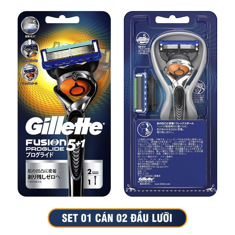 Dao cạo râu Gillette Fusion 5+1 Proglide, Proshield, Skinguard nội địa Nhật Bản và lưỡi cạo thay thế hộp 4 chiếc,8 chiếc