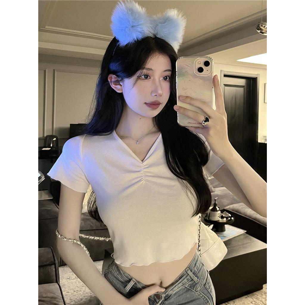 Áo Thun Tay Ngắn Cổ Chữ v Thời Trang Mùa Hè 63928 Edge