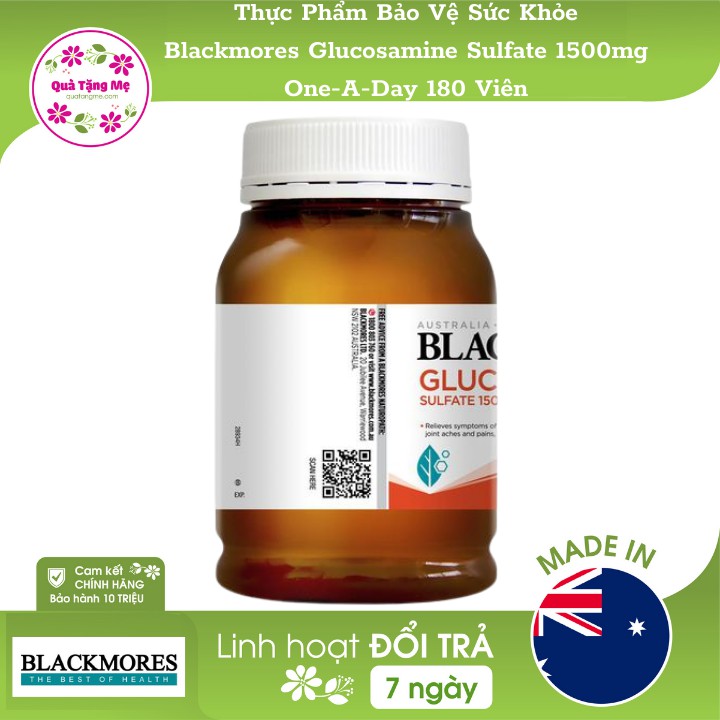 Thực Phẩm Bảo Vệ Sức Khỏe Blackmores Glucosamine Sulfate 1500mg One-A-Day 180 Viên | BigBuy360 - bigbuy360.vn