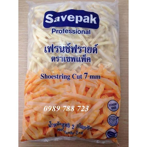 Khoai tây chiên Savepak loại 2kg/1 gói cực ngon