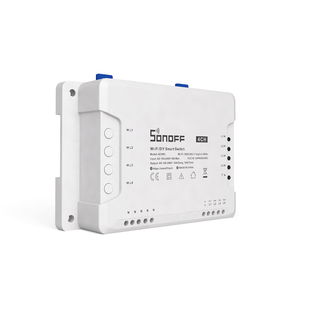 Sonof 4CH R3- công tắc Wifi điều khiển từ xa 4 kênh qua điện thoại thông minh