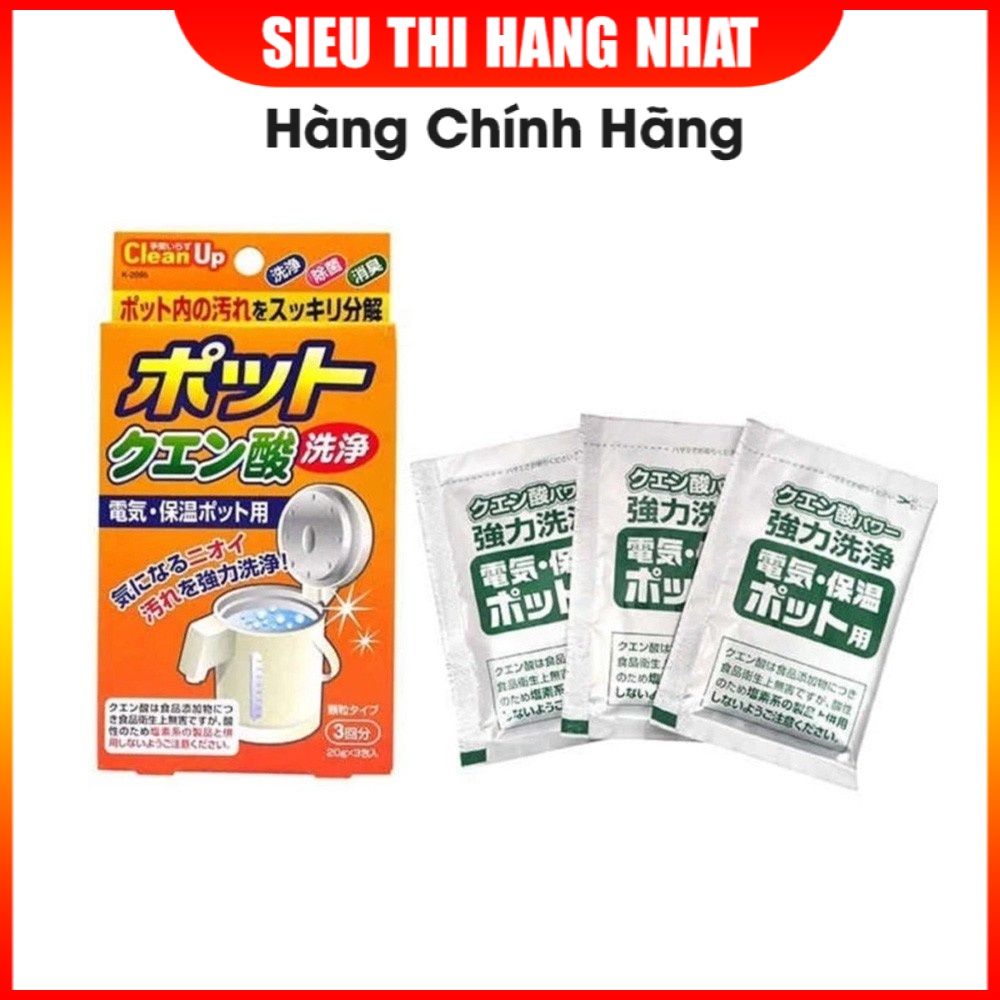 Set 3 gói khử cặn bình nước