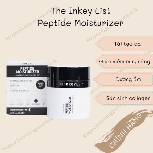 Kem dưỡng ẩm The INKEY LIST Peptide Moisturizer 50ml (bill Sephora)