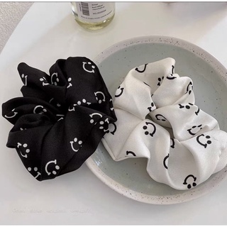 Chun vải scrunchies mặt cười