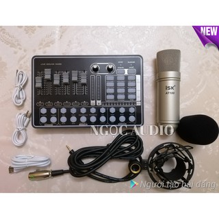 Bộ live stream 2 món sound card K9 bluetooth và micro ISK AT 100