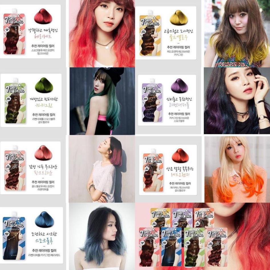 [Auth Thái] Nhuộm Tóc 7 Ngày Missha 7 Days Coloring Hair Treatment