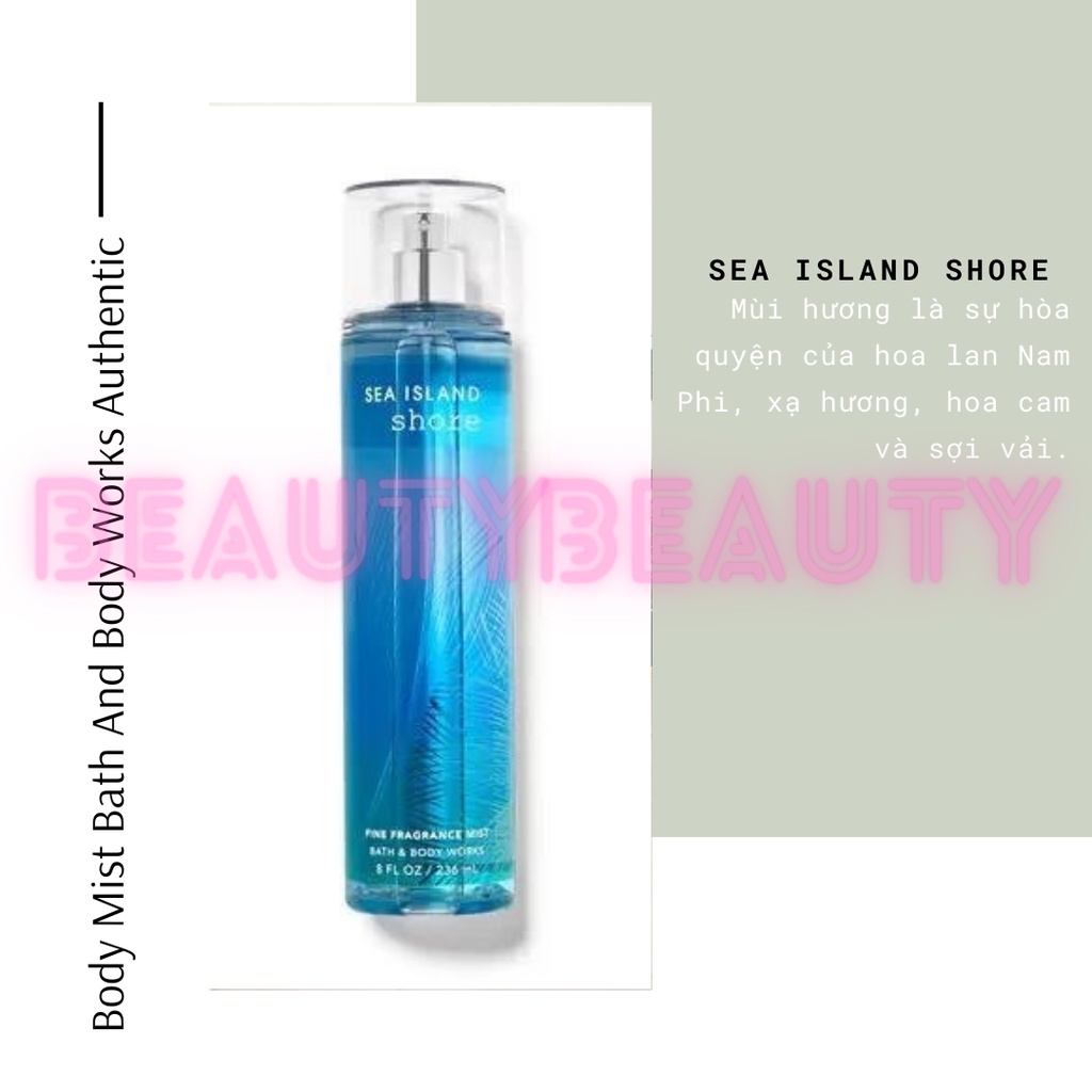 🎀Xịt thơm body mist Bath & Body Works Sea Island Shore