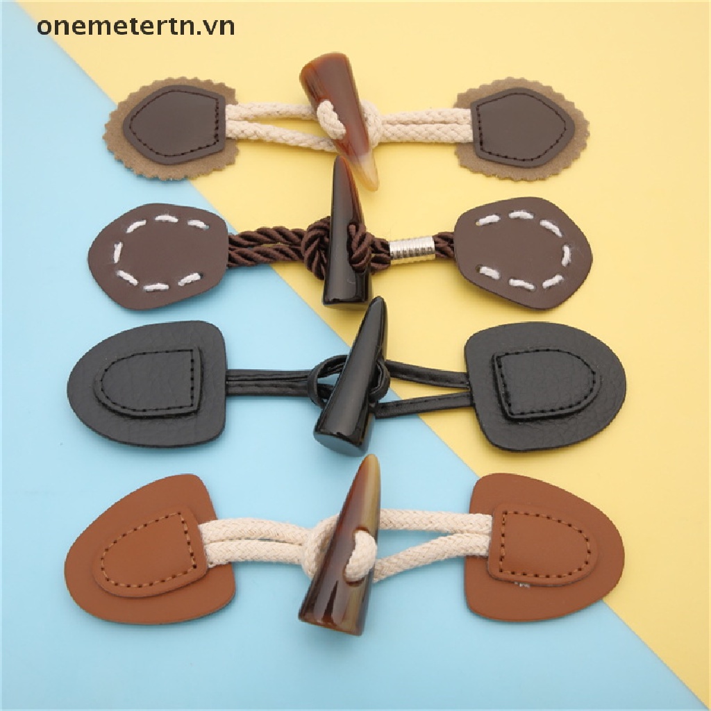 Set 2 nút da dùng may áo khoác làm đồ thủ công DIY