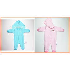 Bộ Liền Thân có nón vải dệt Bông Caro Baby mommy(cho bé sơ sinh từ 1-6 tháng)