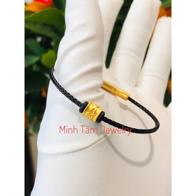 Lu thống khắc chú bình an 24k,Vòng tay lu thống 24k mini-Minh Tâm Jewelry
