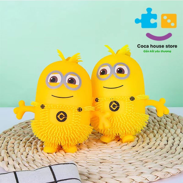 Minion kẻ cắp mặt trăng cao su co dãn siêu dẻo phát sáng, minion slime massa tay cực thích size cực lớn