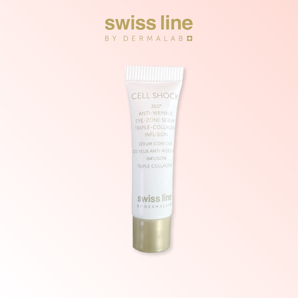 Tinh chất xóa vết nhăn vùng mắt Swissline 360 Anti Wrinkle Eye Zone Serum Tripple Collagen Infusion 3ml
