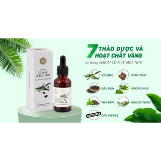 ✅MỘC NHU✅Serum Cỏ Mực & Đậu Đen 30ml