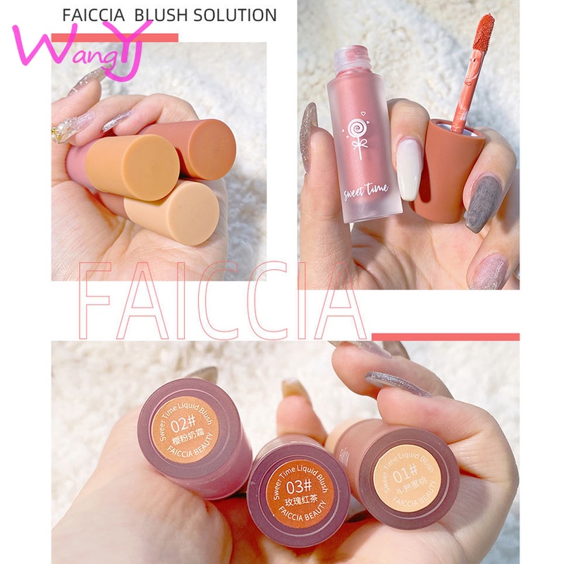 [Hàng mới về] Phấn má hồng dạng lỏng Faiccia chất nhung mịn tông màu cherry mật ong