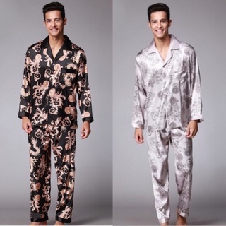 Đồ bộ Pijama đồ bộ nam dài tay, chất lụa satin cao cấp mềm mại, nhẹ và mát, không phải phi lụa nhé. Size L-2XL