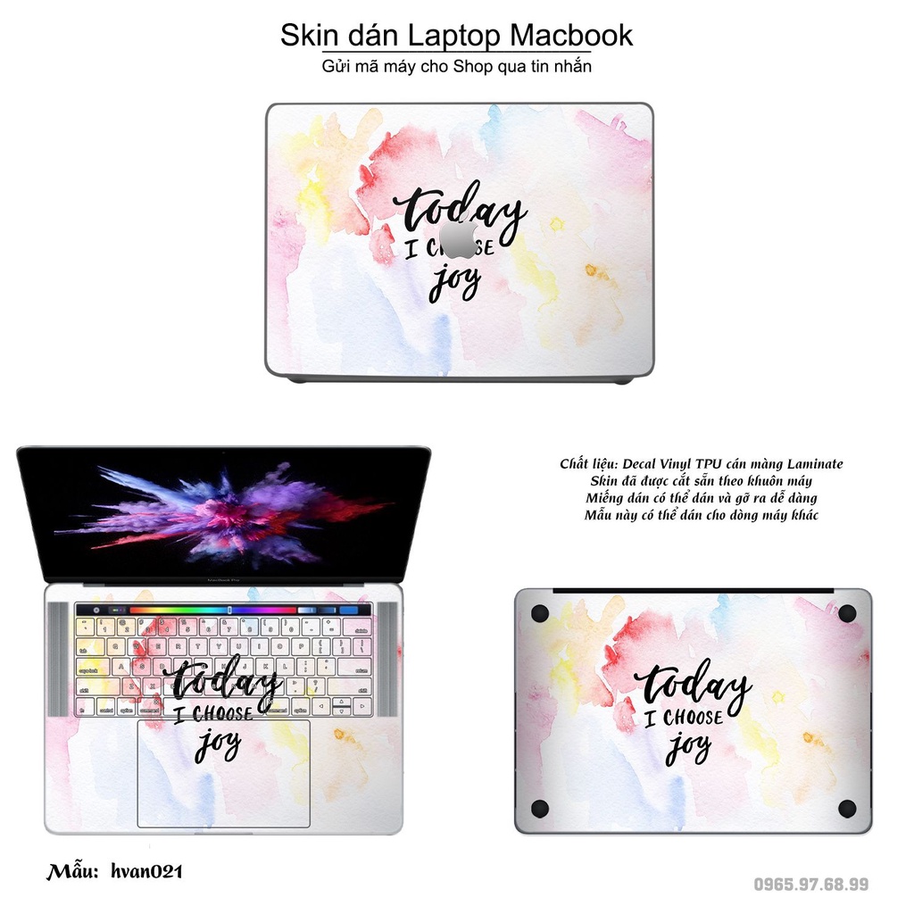 Skin dán Macbook mẫu Hoa văn (đã cắt sẵn, inbox mã máy cho shop)