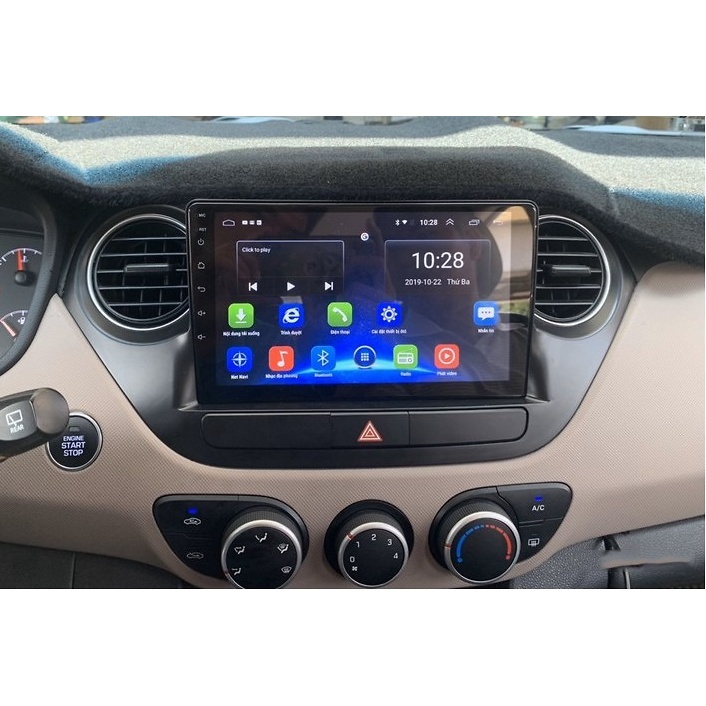 Mặt dưỡng kèm dây nguồn zin lắp màn hình Android cho xe HUYNDAI I10