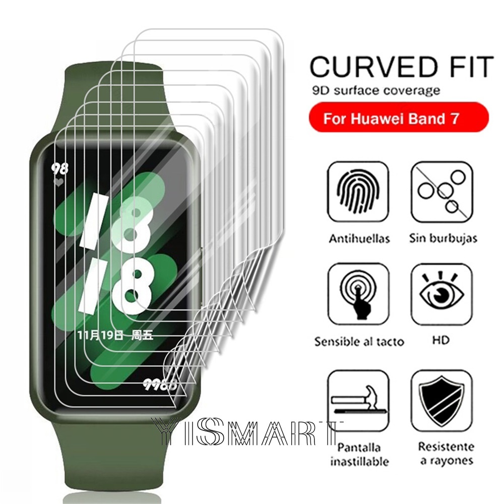 Miếng Dán Bảo Vệ Màn Hình Bằng TPU Hydrogel Mềm HD 3D Cho Huawei Band 7 6 pro Hauwei Band7 Kính