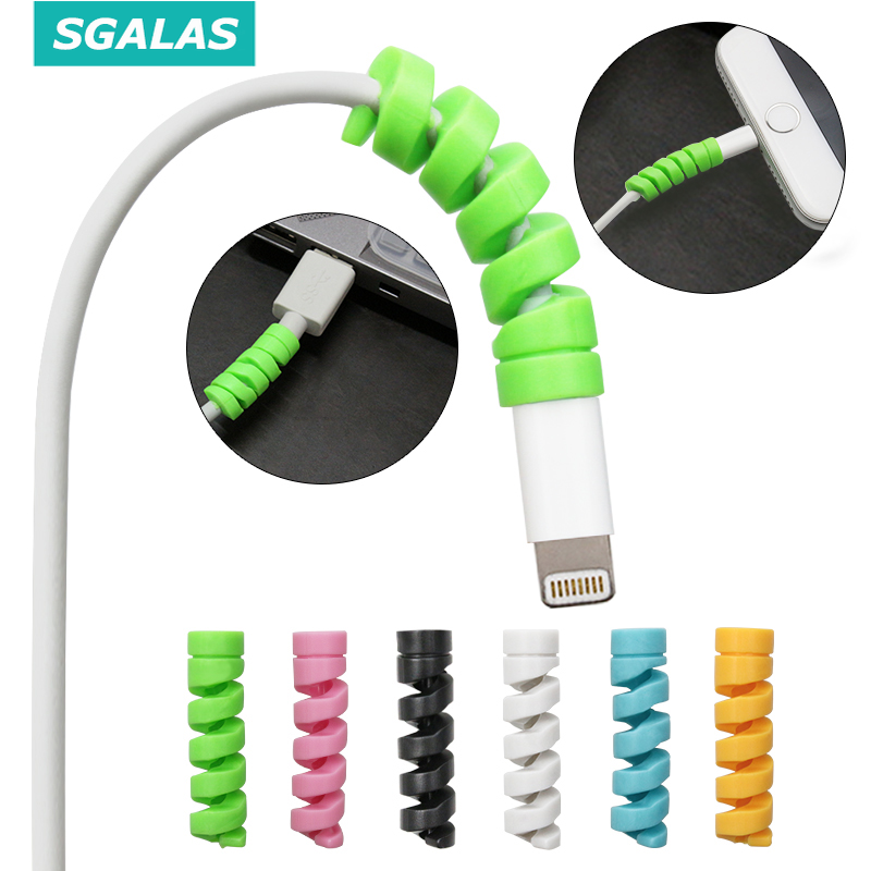 Phụ kiện quấn SGALAS bảo vệ cáp sạc USB nhiều màu sắc tiện dụng