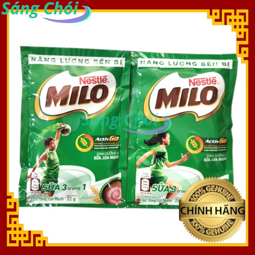 2 Dây [2 x 10 Gói x 22g HSD 11/2022] Nestle MILO Sữa 3 Trong 1 Bột Thức Uống Lúa Mạch Với Activ-GO