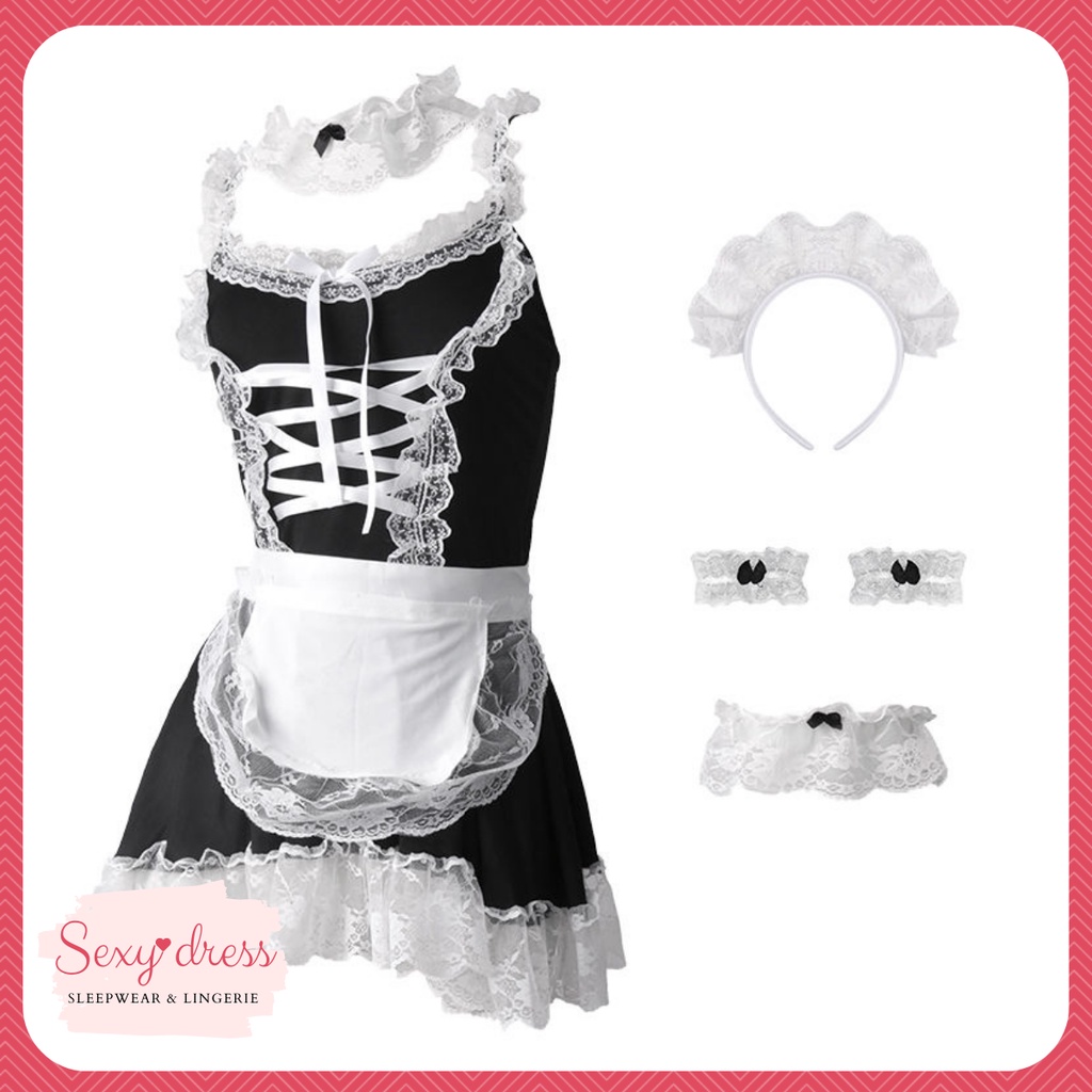 Cosplay hầu gái đồ ngủ sexy gợi cảm dễ thương cute đủ bộ giá rẻ SX7 | BigBuy360 - bigbuy360.vn