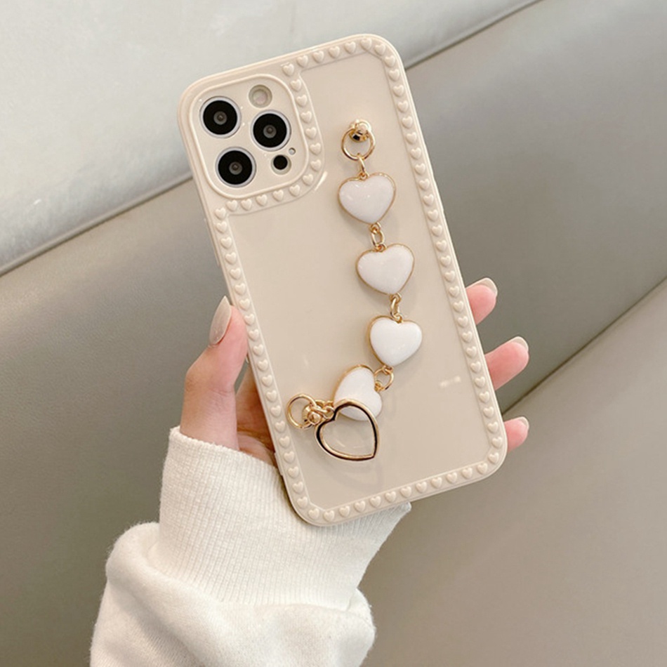 Ốp Điện Thoại Silicon Mềm Mạ Điện Hình Trái Tim Cho iPhone 7 8 Plus 11 12 13 Pro MAX X XR XS MAX SE 2020 2022