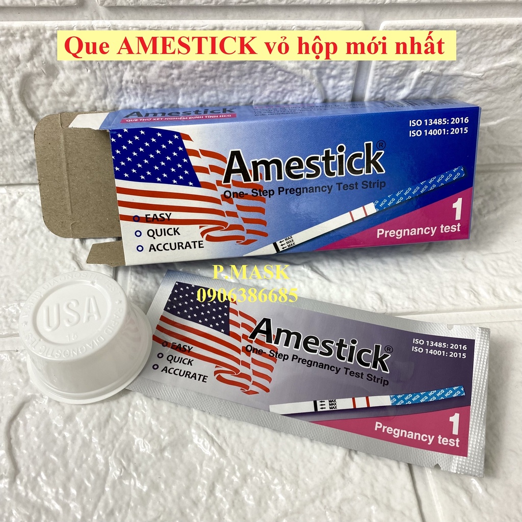 Combo 6 que thử thai AMESTICK phát hiện thai sớm - Que thử thai TANAPHAR AMESTICK tiện lợi, chính xác cao (6 que)