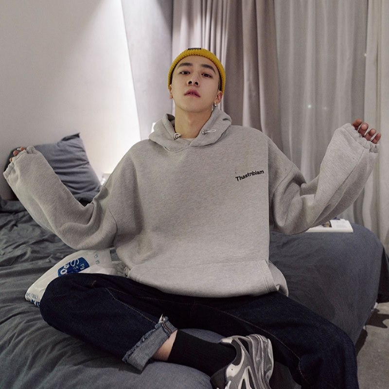 Áo Hoodie Tay Dài Dáng Rộng Phong Cách Hàn Quốc Cho Nam Giới | BigBuy360 - bigbuy360.vn