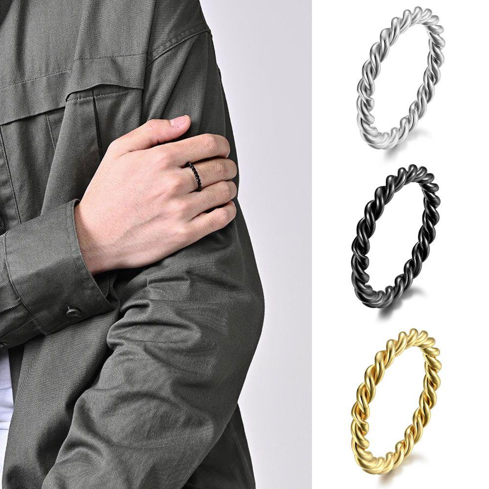 Nhẫn Xoắn Ốc Phong Cách Punk Gothic Thời Trang Cho Cặp Đôi