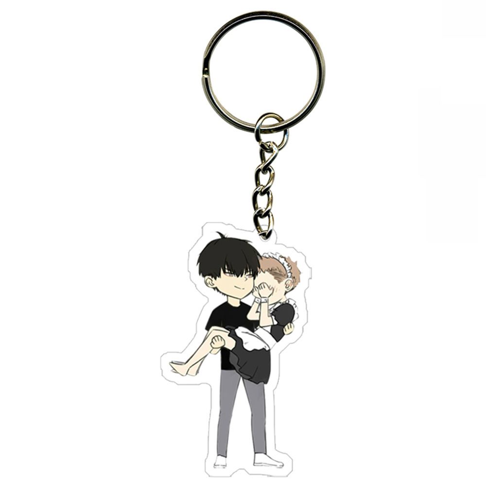 Móc khóa acrylic in họa tiết phim hoạt hình anime hai mặt