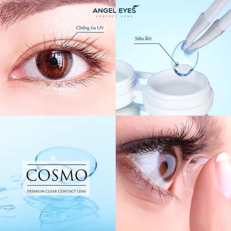 KÍNH ÁP TRÒNG KHÔNG MÀU TRONG SUỐT DÀNH CHO MẮT CẬN THƯƠNG HIỆU ANGEL EYES CÓ ĐỘ TỪ 1 ĐẾN 15
