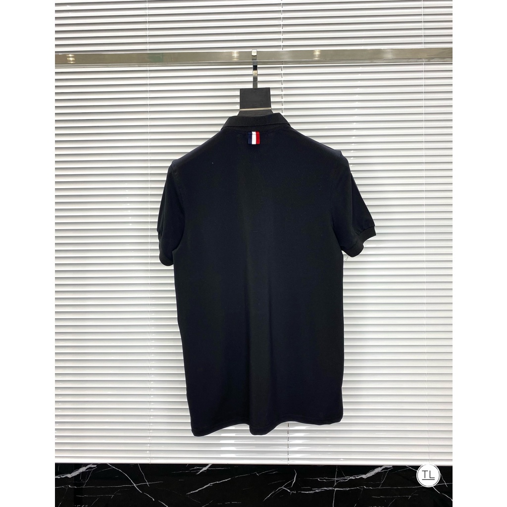 Áo thun polo nam cổ bẻ ngắn tay THOM BROWNE cao cấp,áo phông chất cotton dày dặn mềm mịn