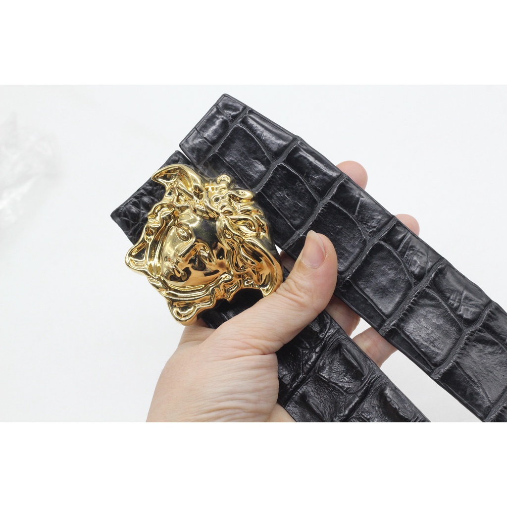 Dây Nịt Nam, Dây Thắt Lưng Gai Da Cá Sấu Bản 3.8cm Bản Liền Không Nối Sản Phẩm Kèm Mặt Khóa Cao Cấp Bảo Hành 12 Tháng