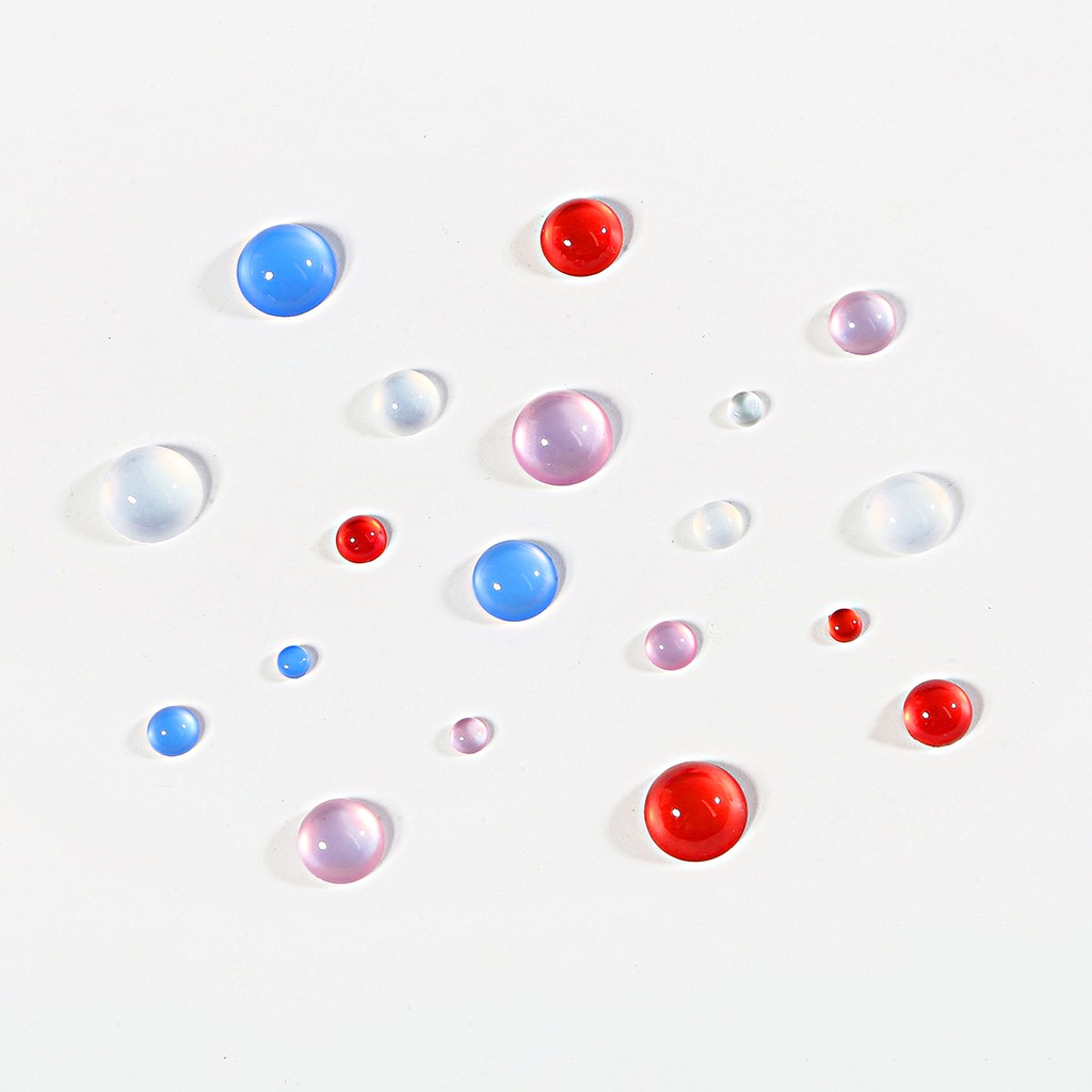 Bộ 20-50 Miếng Đệm Mặt Kính Tròn Dẹt Màu Đỏ Trắng Xanh Dương Hồng Làm Trang Sức DIY