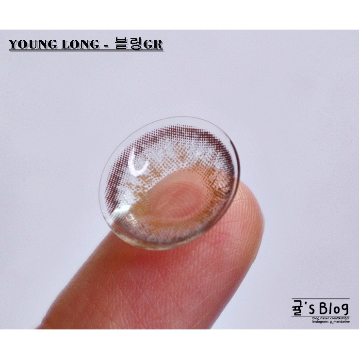 Lens nội địa Hàn YOUNGLONG BLING GRAY - HSD 3 THÁNG LENSME Ẩm Cao Phù Hợp Mắt Nhạy Cảm