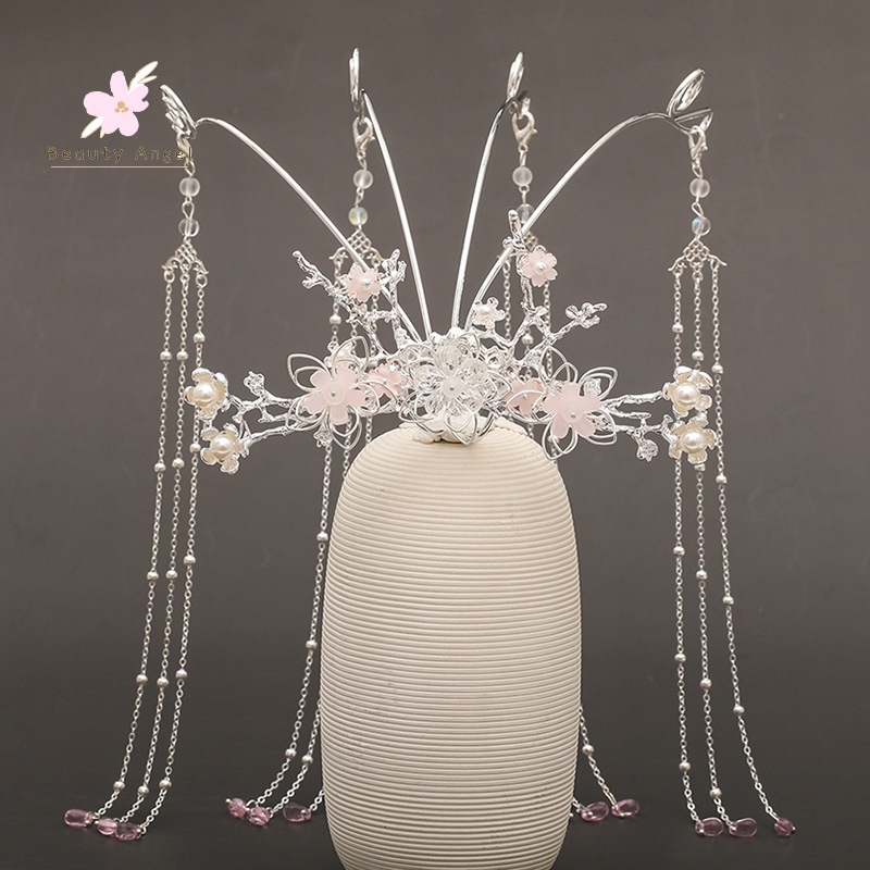 Trâm Cài Tóc Hình Chim Phượng Hoàng Phối Tua Rua Phong Cách Trung Hoa