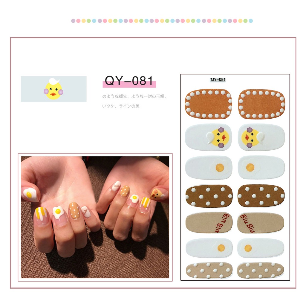 Dán móng tay - sticker dán móng 3D không thấm nước siêu xinh - Nhiều mẫu mã tự chọn - QY1 - Tất Siêu Rẻ