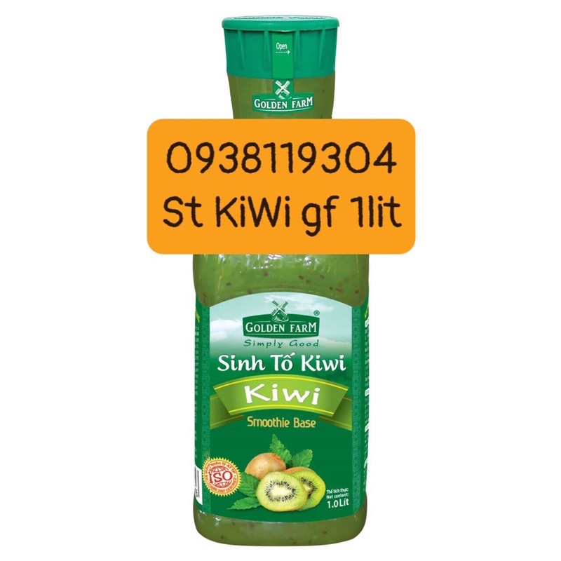 Mứt Sinh Tố Dâu đào xoài việt quất  thơm  kiwi chanh dây Godenfoam 1lít ĐỦ VỊ —-